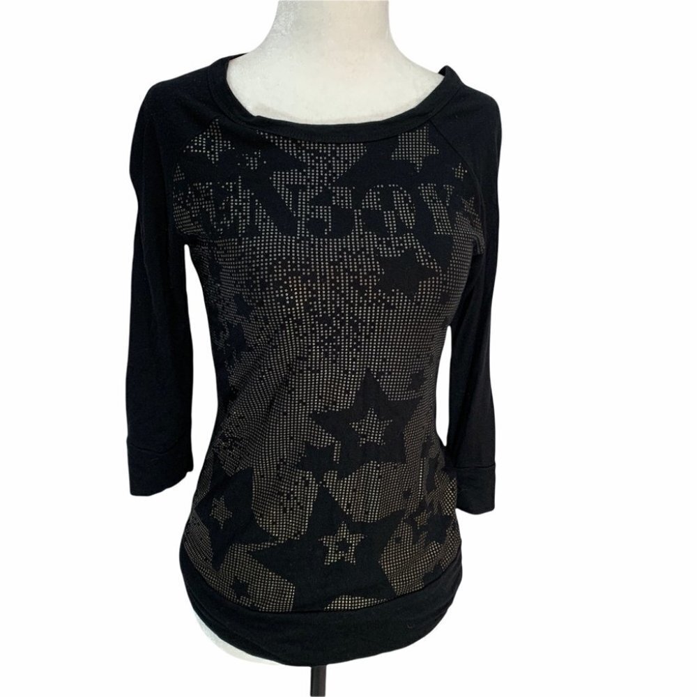 REQUEST🖤3/4 Length Sleeve T-Shirt Graphic Black Size XS